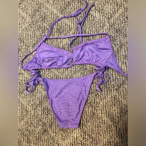 two piece tie up swim suit - Picture 5 of 6